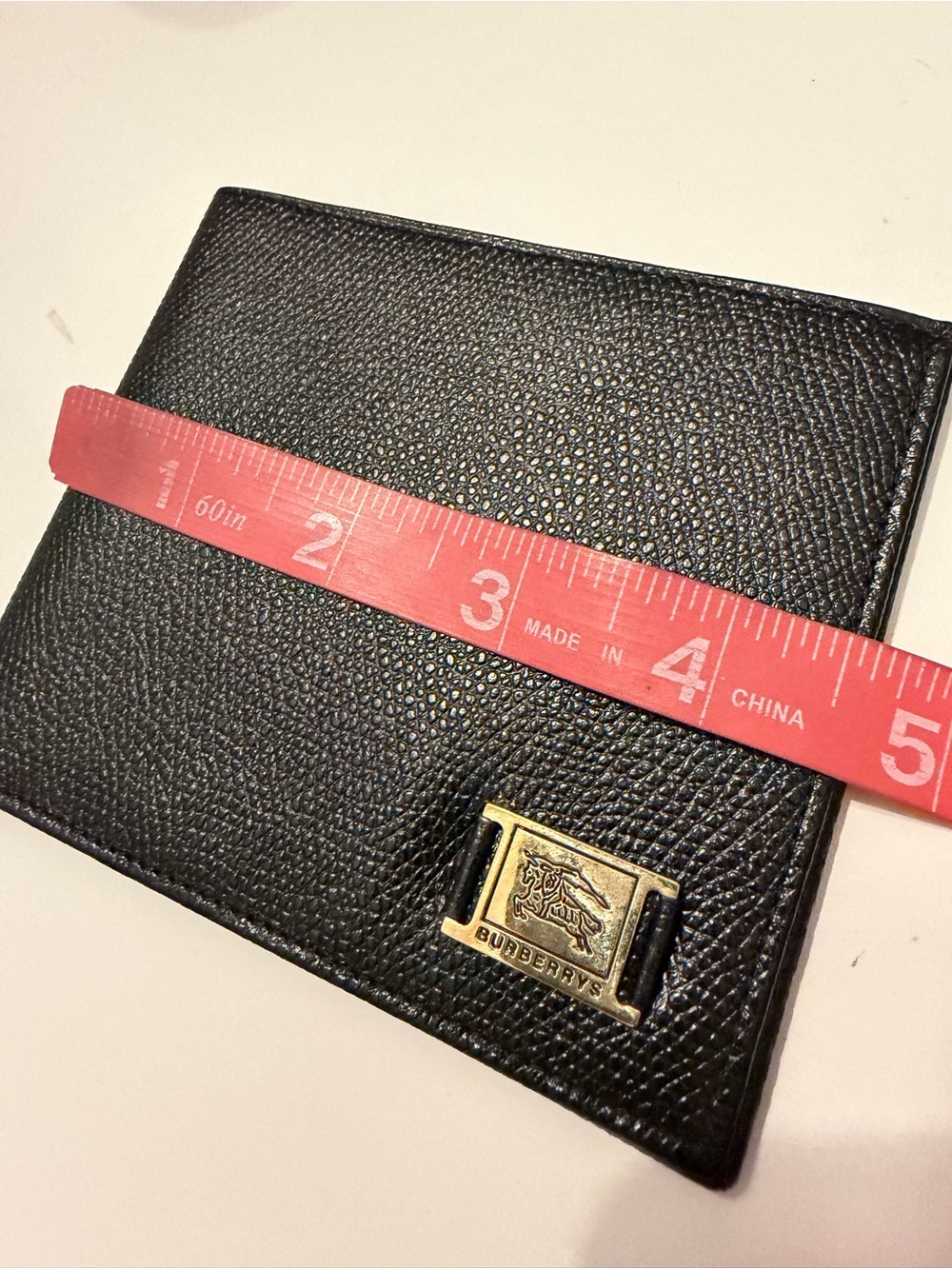 Burberrys Black Leather Men's Wallet with Gold Logo Plaque - Picture 9 of 10